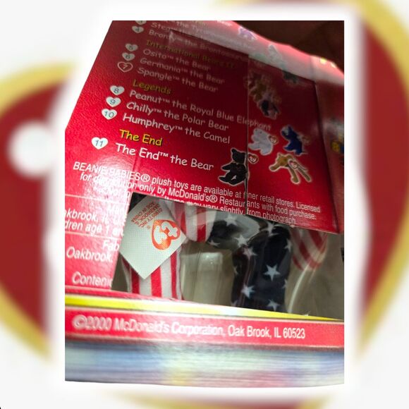TY Teenie Beanie Baby - Rare Spangle The Bear - McDonalds 2000 New In Box - Picture 5 of 5
